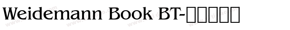 Weidemann Book BT字体转换